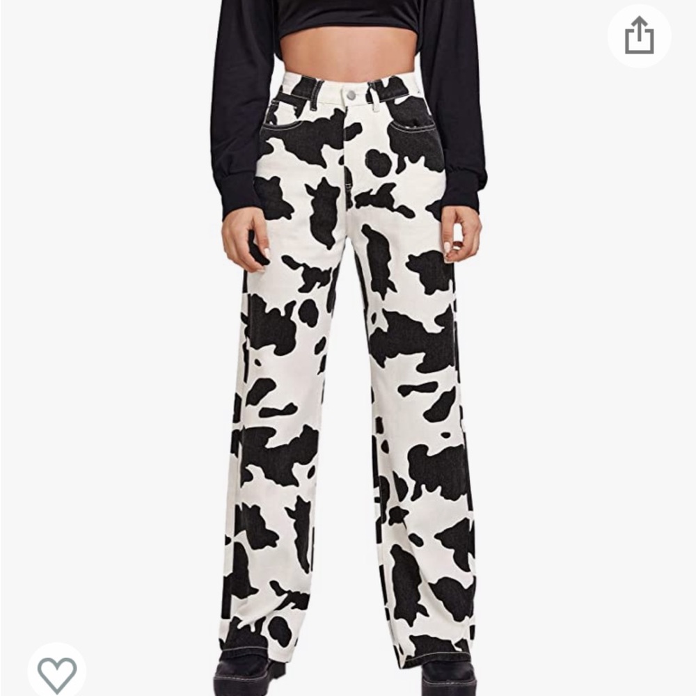 Cow Print Pants